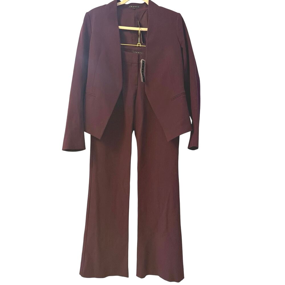 Theory Lanai Open Front Collarless Blazer Stretch sz6